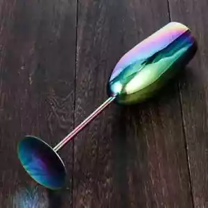 2 Stück TOSCANY Regenbogen irisierend Edelstahl Champagnerflöte Fusion Glanz Stielglas - Bild 1 von 3
