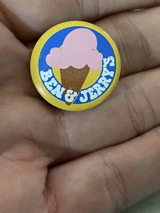 Vintage Ben & Jerry's Pin Button 1" round  - Picture 1 of 3