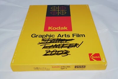Kodak 8x10 Kodalith 2556 Ortho Film Type 3. 50 Sheet Box. New-Unopened. Oct' 84. - Image 1 of 4