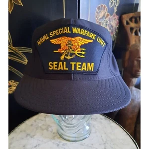 Vintage USMC Military Service Hat Naval Special Warfare Unit Seal Team Snap Back - Picture 1 of 6