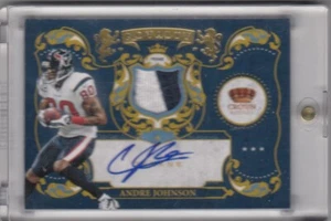 Andre Johnson 2010 Crown Royale Royalty Materials Auto Prime #22 2/10 Texaner - Bild 1 von 2