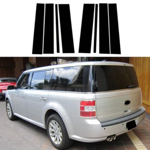 Fit For Ford Flex 2009-2019 8x Gloss Black Piano Pillar Posts Door Trim Sticker - Picture 1 of 14