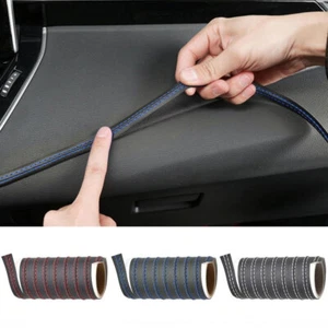 2M PU Leather Car Door Dashboard Line Strip Sticker Luxury Mouldings Decorative - Picture 1 of 12