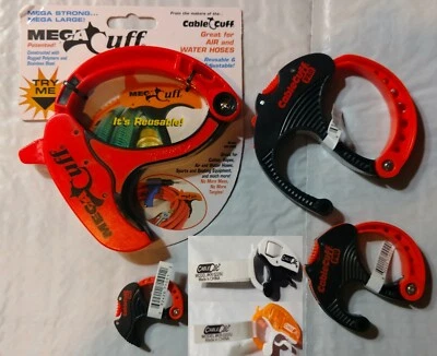 PLASTIC ADJUSTABLE CABLE CUFFS/CLAMPS MINI, SM, MED, LRG or MEGA YOU PICK "NEW"