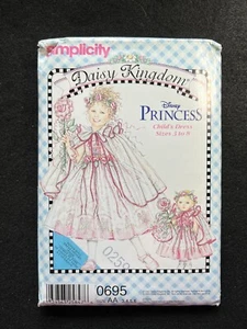 Abito principessa Disney modello di cucito semplicità 0695 margherita regno taglia 3-8 FF - Foto 1 di 2