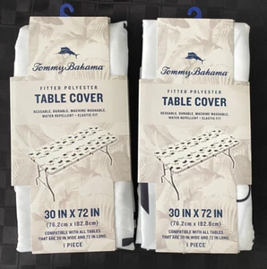 Tommy Bahama Graduation Elastic Fitted Polyester Table Cover 30"x72" (2 Pack) - Picture 1 of 6