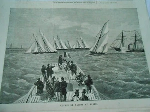 Gravur 1875 - Yachtrennen in Le Havre - Bild 1 von 1