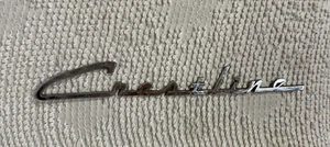 Ford Crestline Script Car Original Emblem Chrome Vintage Collectible - Picture 1 of 14