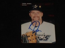 TODD JONES 1995 MOTHER'S COOKIES SIGNED AUTOGRAPHED CARD #23 HOUSTON ASTROS
