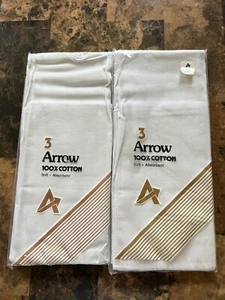 Fazzoletti FRECCIA uomo vintage mai usati NOS 100% cotone 2 confezioni da 3 (6) - Foto 1 di 3