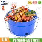 Portable Charcoal BBQ Grill Fire Pit Bucket Garden Outdoor Camping Picnic Stove