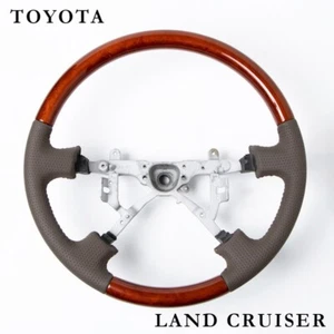 Toyota LX470 Land Cruiser 100 Zenki Wood steering wheel Beige New Japan - Bild 1 von 6