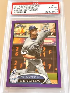 2012 Topps Chrome - Clayton Kershaw #112 Purple Refractor - Picture 1 of 3