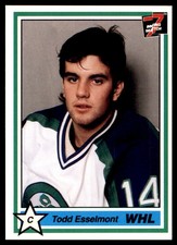 1990-91 7TH INNING SKETCH WHL TODD ESSELMONT SWIFT CURRENT BRONCOS #65