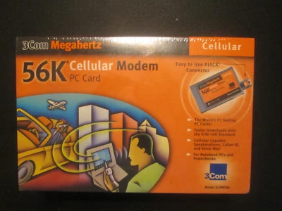 3COM Megahertz 56k Cellular Modem PC Card #3CXM556 - Image 1 of 4
