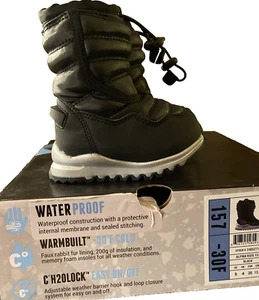Western Chief cH20 Alpina 157 Snow Boots, Toddler Boys/Girls Size 5, Black NEW - Picture 1 of 3