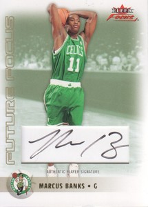 2003-04 Fleer Focus Auto Focus Autographs 50 #12 Marcus Banks Auto 36/50