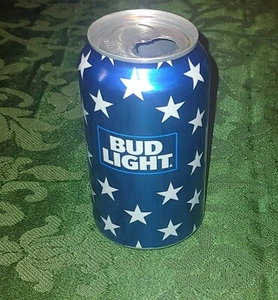 Bud hellblau mit weißen Sternen Bierdose (Bierdose #11) - Bild 1 von 4