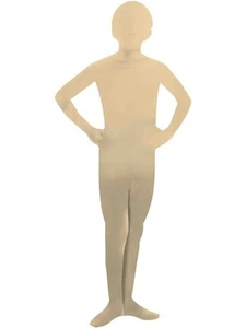 Childs Beige Full Body Jumpsuit I'm Invisible Costume Zentai Large 12-14 - Picture 1 of 1