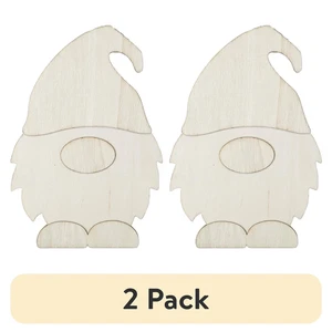 UNBEHANDELTES HOLZ Oberfläche geschichtete Wichtel 2er Set, 7" - Bild 1 von 7