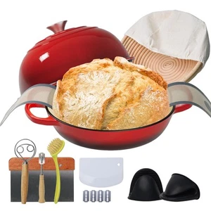 Cast Iron Bread Oven for Baking, 6QT Multi-Functional Dutch Oven Pot with Lid... - Picture 1 of 7