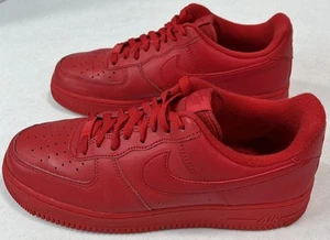 Nike Air Force 1 Low Top Triple Red ottobre taglia 10,5 BRED Banned Chicago Jordan - Foto 1 di 11
