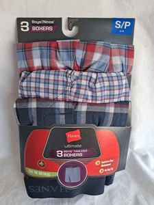 Hanes Boys Ultimate Tagless Boxers 3Pair Assorted Colors Sz. S (6-8) - Picture 1 of 2