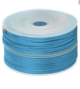 New Bright Blue 2pcs Twisted Nylon Thread 2mm 43 Feet Crafts Jewelry Making - Picture 1 of 5