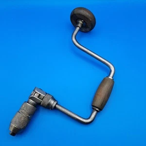Vintage Stanley Handyman Ratchet Hand Brace Drill No H1253 10" Sweep, 12" Height - Picture 1 of 13