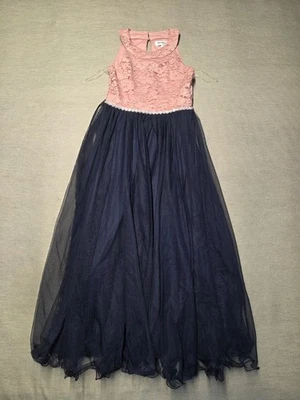 Speechless Kids Girls Dress Size 7 Pink & Blue Halter Gown Party Formal Wear - Image 1 of 4
