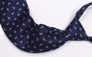 Brooks Brothers Navy Blue Twill Paisley Silk Necktie Tie Woven in England - Picture 1 of 6