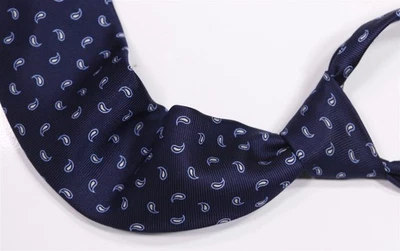 Corbata Brooks Brothers azul marino sarga cachemira seda tejida en Inglaterra Foto 1 de 4