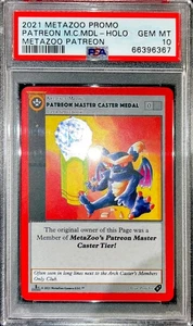 [PSA 10] MetaZoo Patreon Master Caster Medal Holo - Promo 💎 - Picture 1 of 3