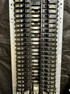 Square D 42 Circ 3ph 225A Main Lug Panelboard Interior NQOM442L225GSA (Loaded) - Picture 1 of 7