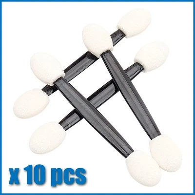 10 Pcs Makeup Single-end Eye Shadow Eyeliner Brush Sponge Applicator Tool NEW - image 1 of 4