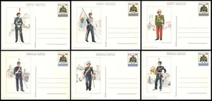 SAN MARINO 1980 Uniformi Sammarinesi 6 Cartoline Postali nuove - Picture 1 of 2