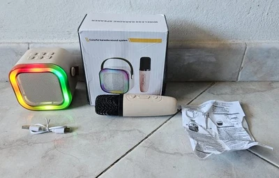 Cassa Wireless Bluetooth con microfono Altoparlanti Karaoke e cavo usb - Immagine 1 di 4