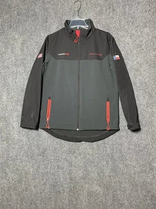 Hennessey Venom F5 Jacket Mens Medium Black Gray Softshell Full Zip Texas Flag - Picture 1 of 16