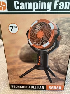 Tischventilatoren Stativ, 10000mAh Wiederaufladbarer Batteriebetrieben Tragbarer Zeltventilator mit... - Bild 1 von 3