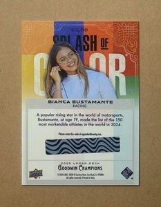 2025 UD Goodwin Champions Bianca Bustamante RC Splash Color 3D Lenticular w/Code - Picture 1 of 2