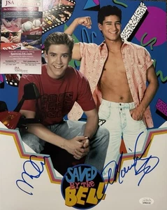 Zack Morris & Slater signiertes 11x14 Foto JSA COA gespeichert von The Bell Mario Lopez - Bild 1 von 1