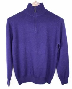 Jeremy Argyle Mens M 1/4 Zip Sweater Mock Neck Pullover Long Sleeve WOOL $198NEW - Picture 1 of 6