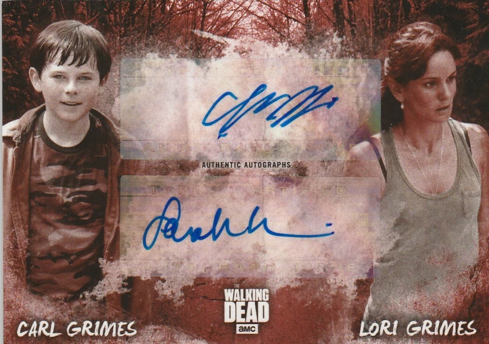 Walking Dead Road Alexandria Chandler Riggs Sarah Wayne Callies Dual Autograph - Image 1 of 1