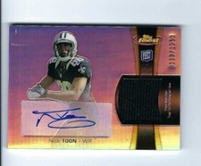 Nick Toon 2012 Topps Platinum PRIME PATCH RELIC AUTOGRAPH RC #d 0118/1353