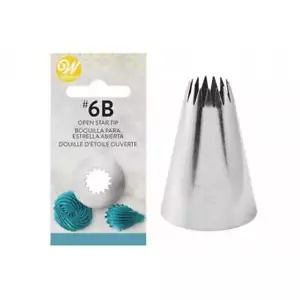Open Star Tip 6B Nozzle Cake Decorating Cupcake Piping - Picture 1 of 1