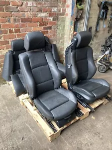 BMW 3 Series E93 Convertible Complete Leather Interior Seats & Door Cards Black - Picture 1 of 19