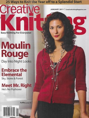 Creative Knitting Magazine Pullover Hoodie Cardigan Coat Ballet Slippers 2011 - Image 1 of 4