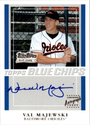 2003 Topps Blue Chips Autographs #VM Val Majewski - NM-MT - Image 1 of 2