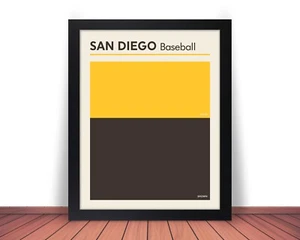 Framed SAN DIEGO PADRES comparable Photo Picture COLOR SWATCH 8x10 or 11x14 (T) - Picture 1 of 14