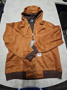 Journeyman Mens Brown Canvas Hooded Winter Coat NWT - Picture 1 of 14